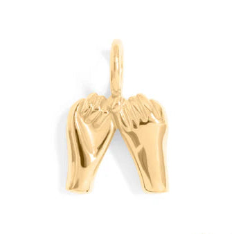 18K Gold PVD Stainless Steel Pinky Promise Charm
