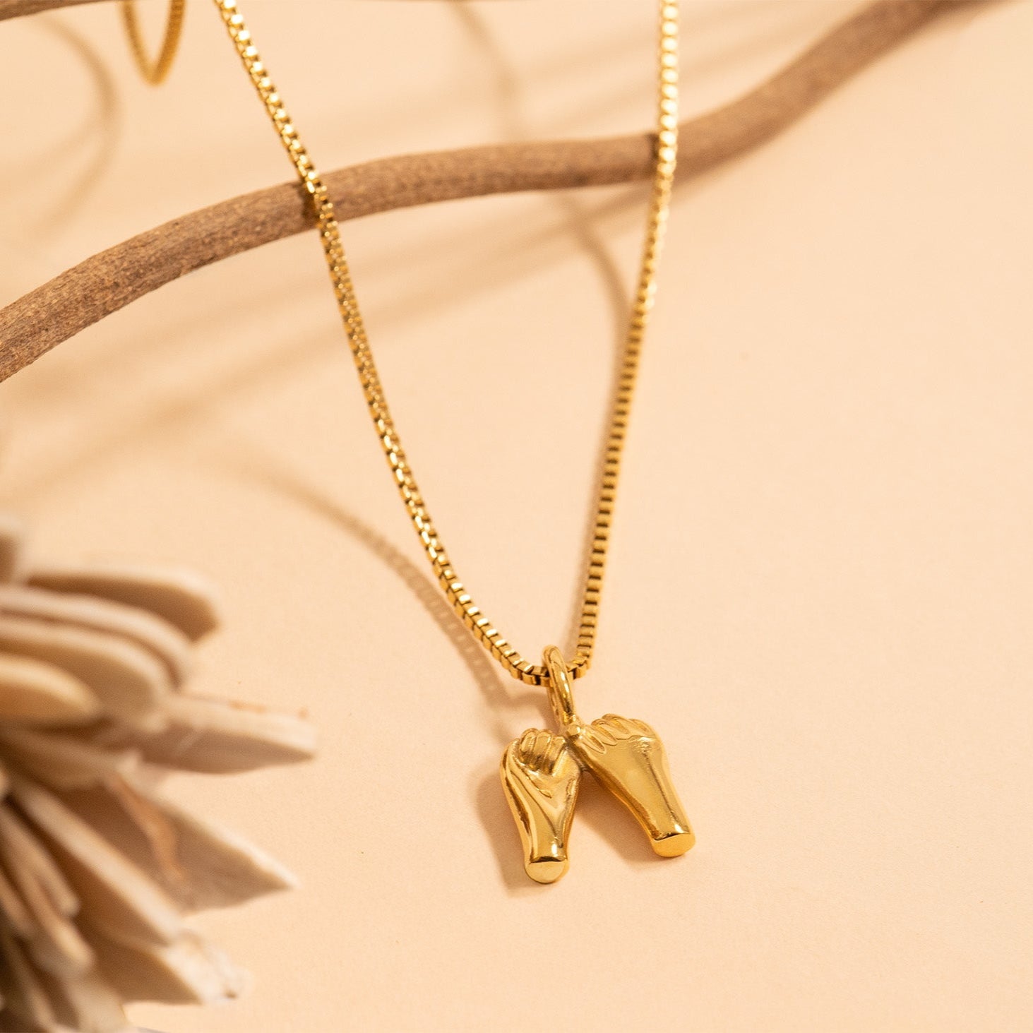 Pinky Promise Charm – 18K Gold Pendant | Non Tarnish Stainless Steel Jewelry Gift