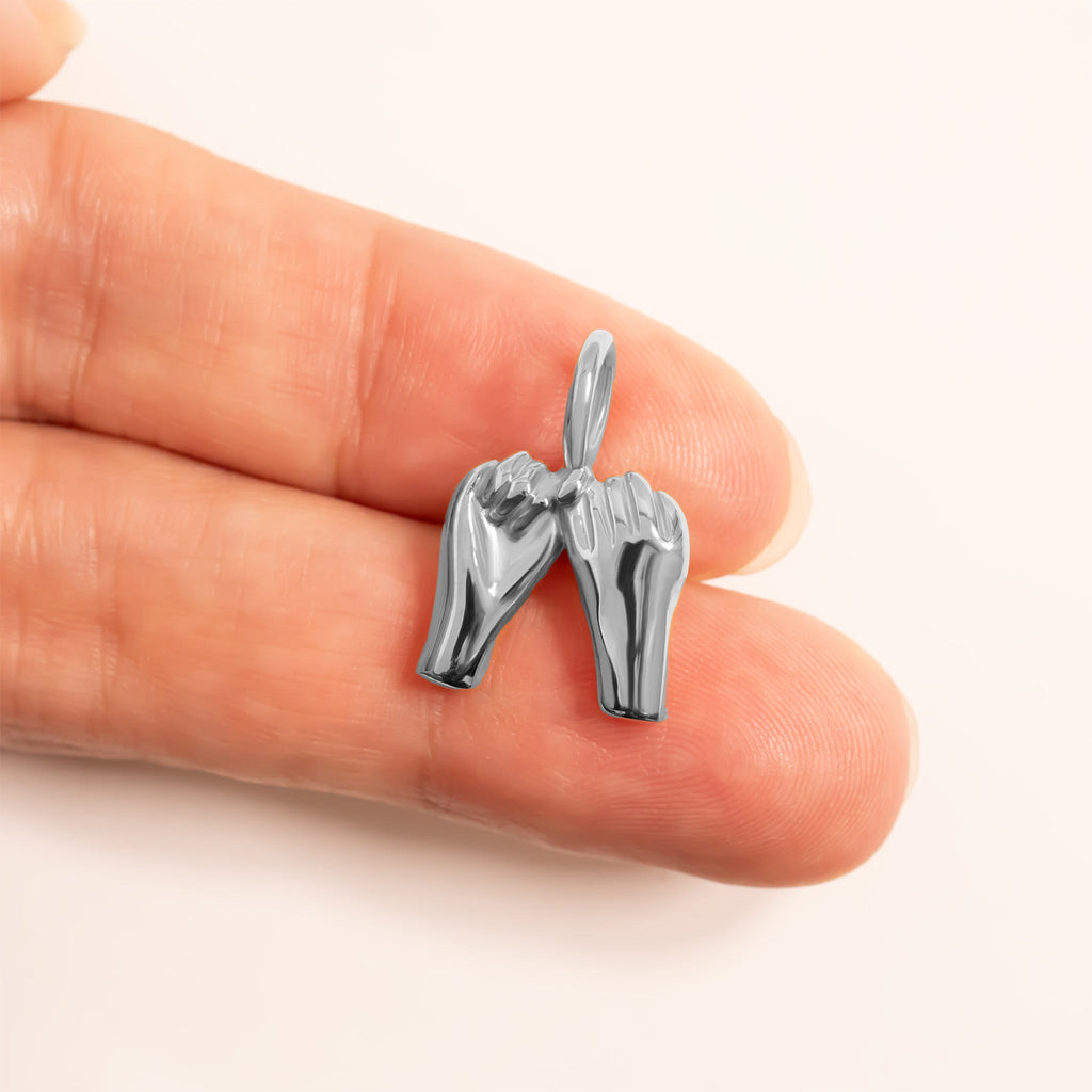 Pinky Promise Charm – 18K Gold Pendant | Non Tarnish Stainless Steel Jewelry Gift
