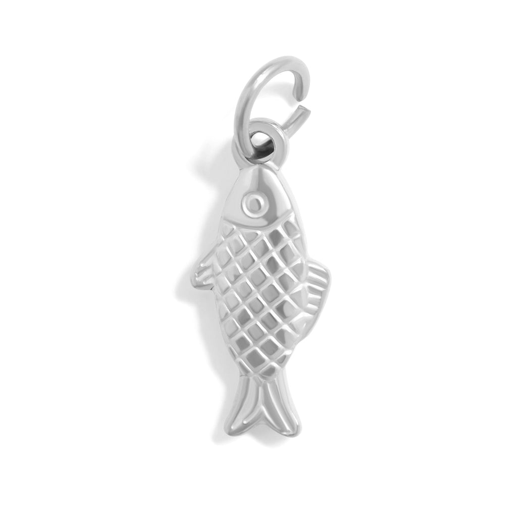 18K Gold Fish Charm – PVD Coated Scratch Resistant Pendant | Hypoallergenic Jewelry