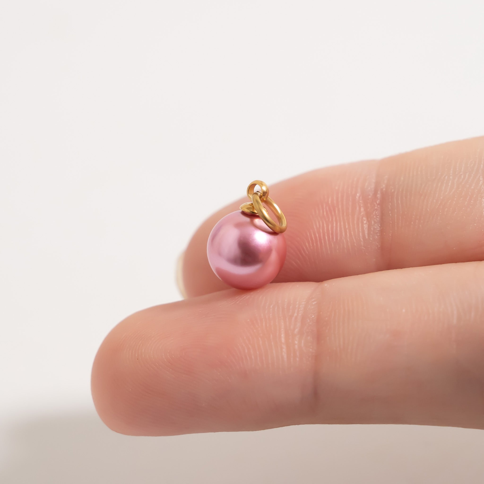 Pink Pearl Charm – 18K Gold Stainless Steel Waterproof Hypoallergenic Jewelry