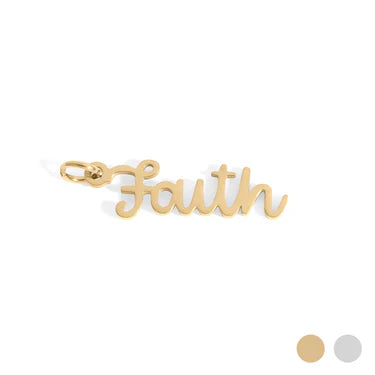 18K Gold PVD Stainless Steel Faith Charm