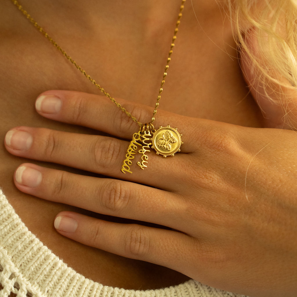 18K Gold Wifey Charm – Hypoallergenic Stainless Steel Pendant for Everyday Wear