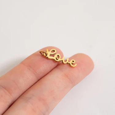 18K Gold PVD Stainless Steel Love Charm