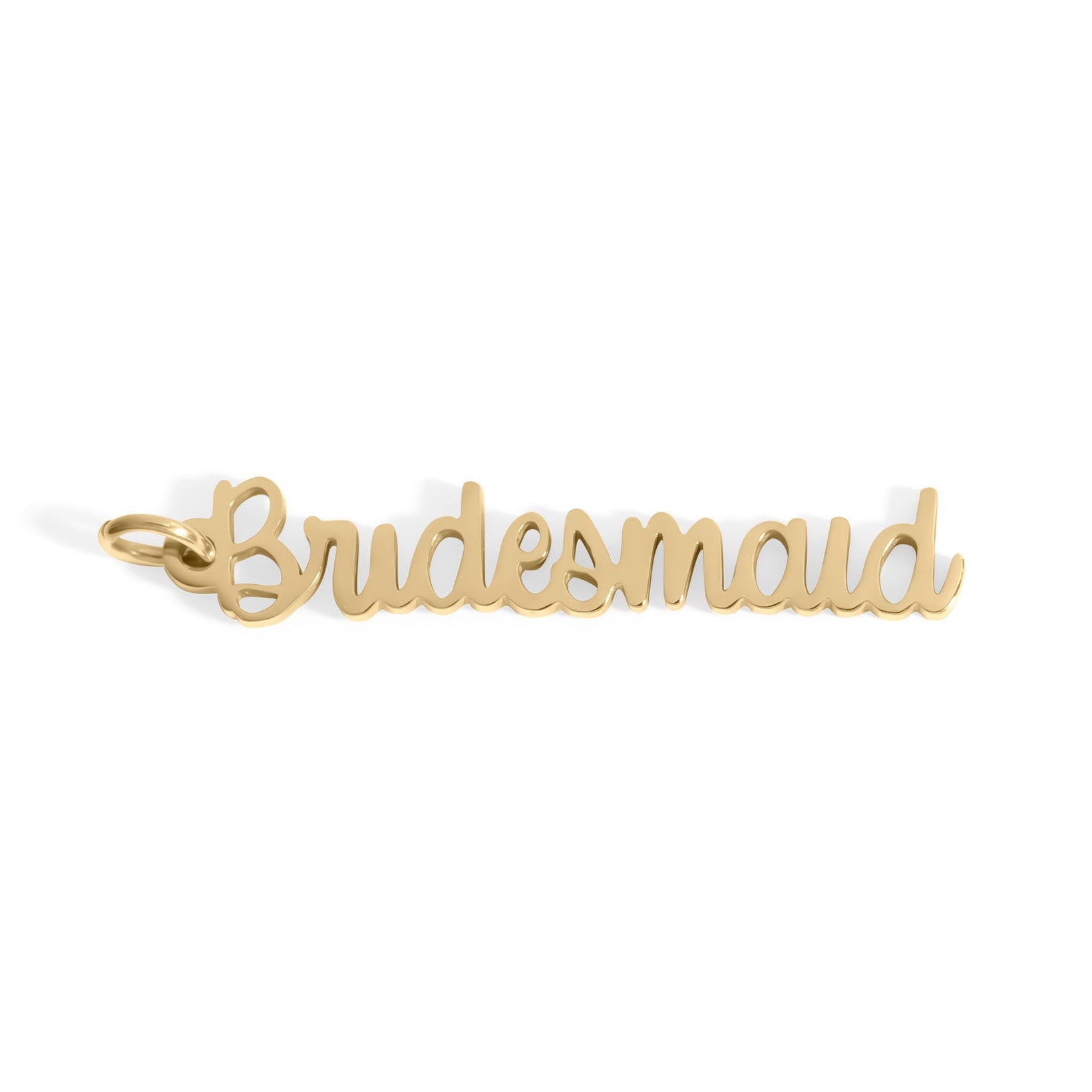 Gold Bridesmaid Charm – 18K PVD Gold Stainless Steel Pendant | Hypoallergenic Gift