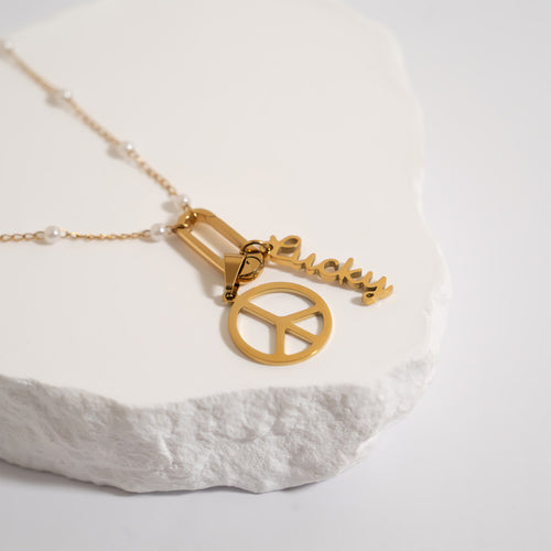 18K Gold Charm – Durable Stainless Steel Lucky Pendant | Scratch Resistant Jewelry