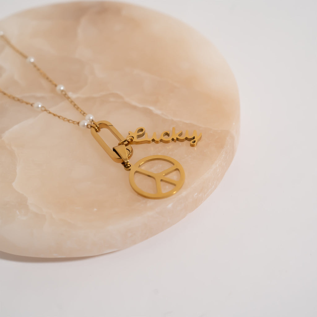 18K Gold Charm - Durable Stainless Steel Lucky Pendant 22mm Gift