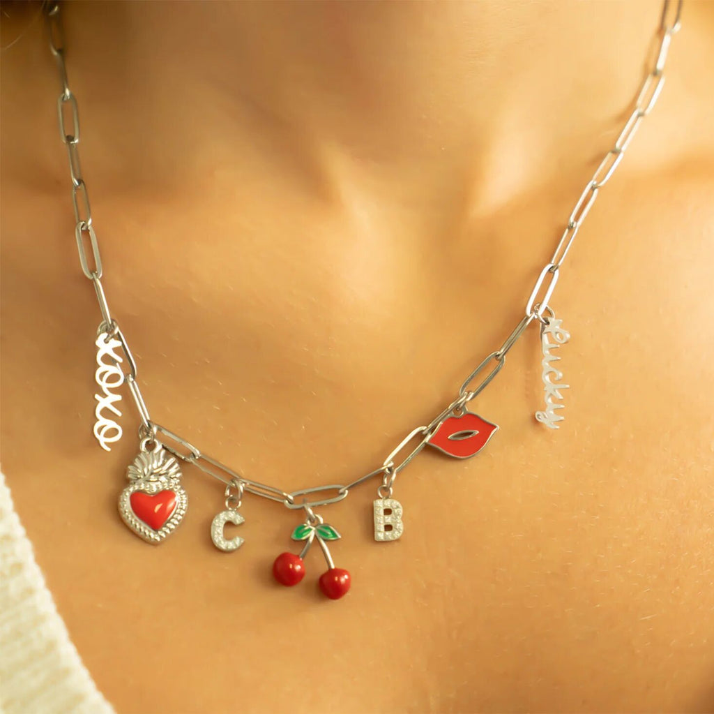 Initial Letter Charms – Durable Stainless Steel Pavé Set Sparkling CZ Pendants