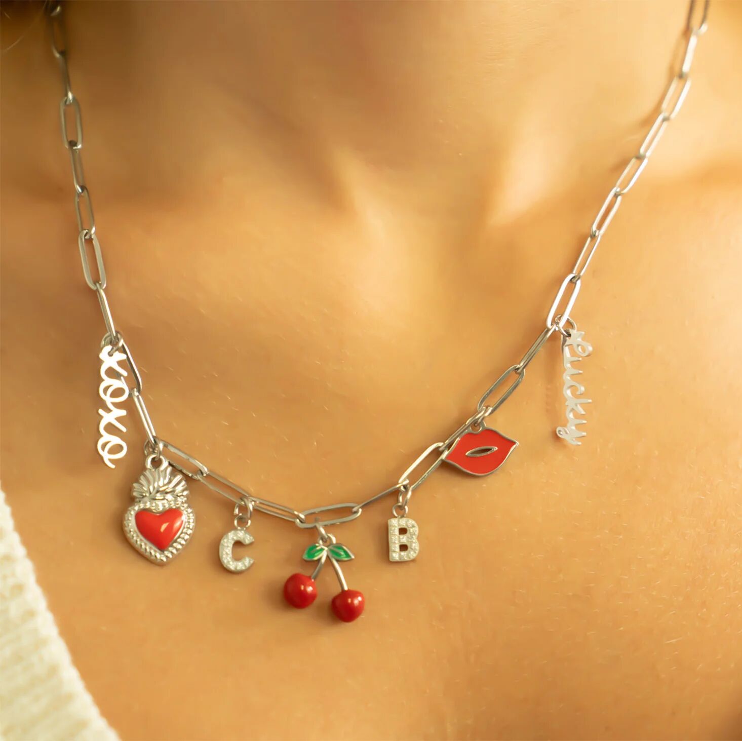 Initial Letter Charms – Durable Stainless Steel Pavé Set Sparkling CZ Pendants