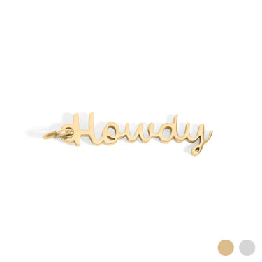 18K Gold PVD Stainless Steel Howdy Charm