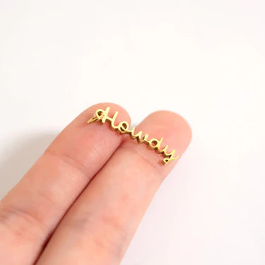 18K Gold PVD Stainless Steel Howdy Charm