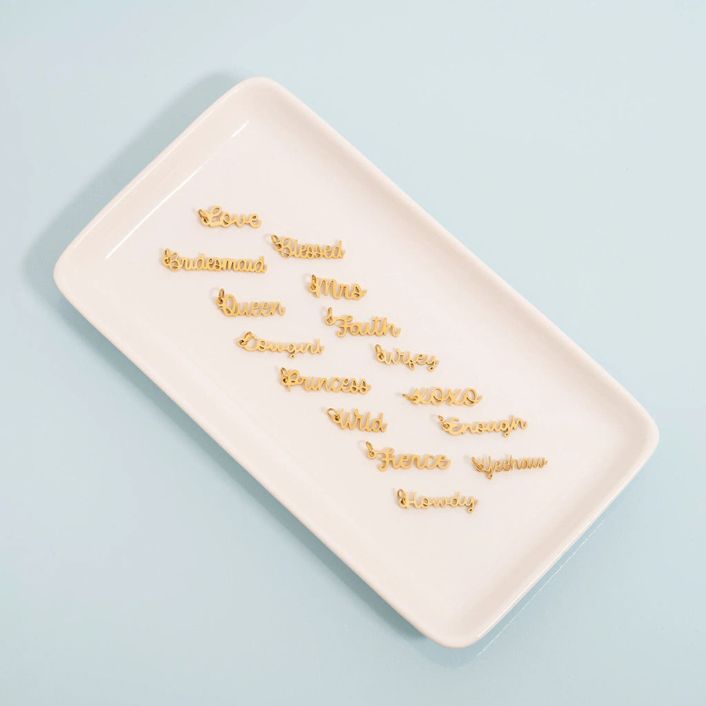 18K Gold Charm - XOXO Bracelet Pendant | Hypoallergenic Stainless Steel Jewelry