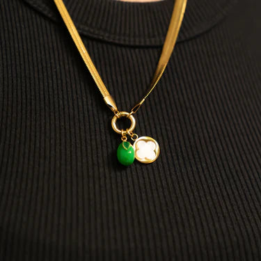 18K Gold Stainless Steel Lime Charm