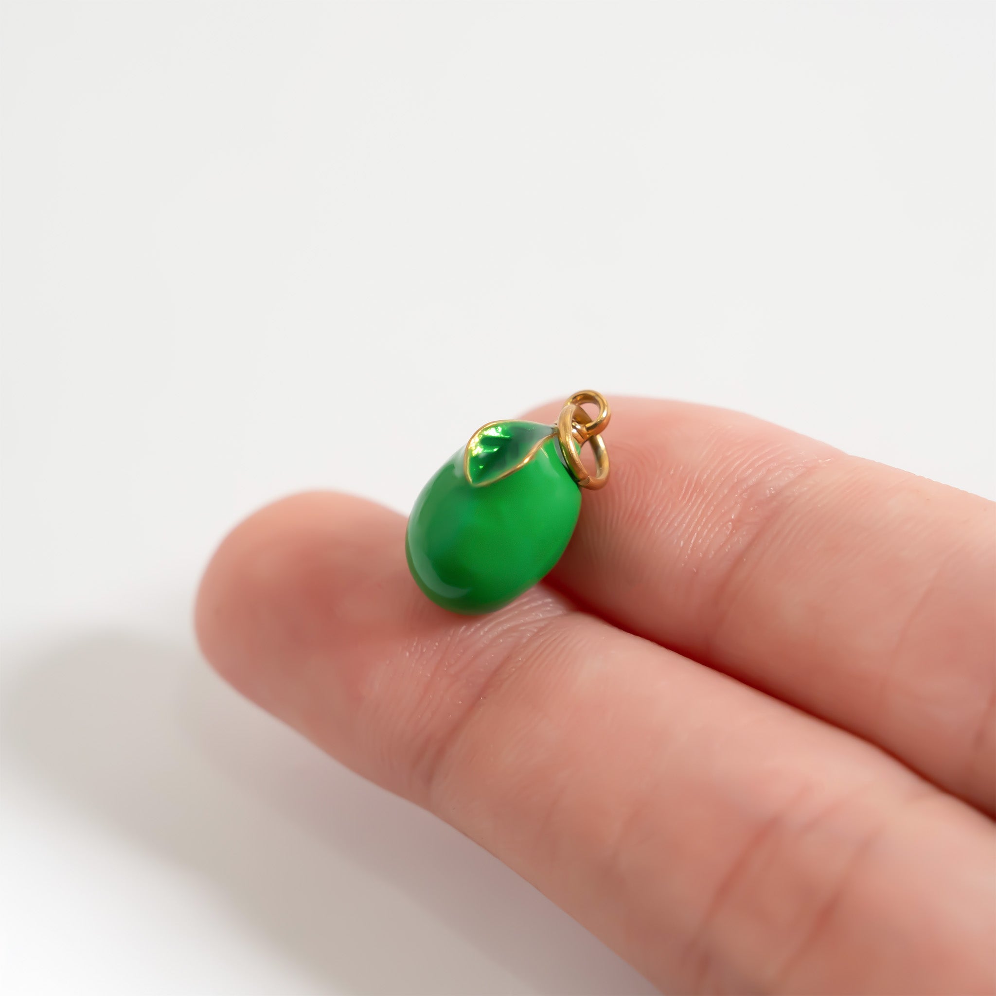 18K Gold Lime Charm – Stainless Steel Charm | Hypoallergenic Scratch Resistant Pendant