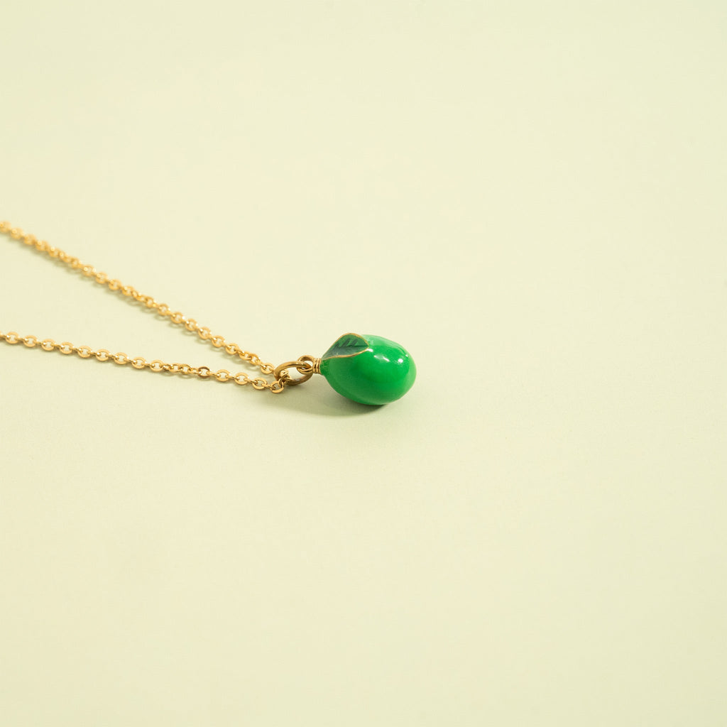 18K Gold Lime Charm – Stainless Steel Charm | Hypoallergenic Scratch Resistant Pendant