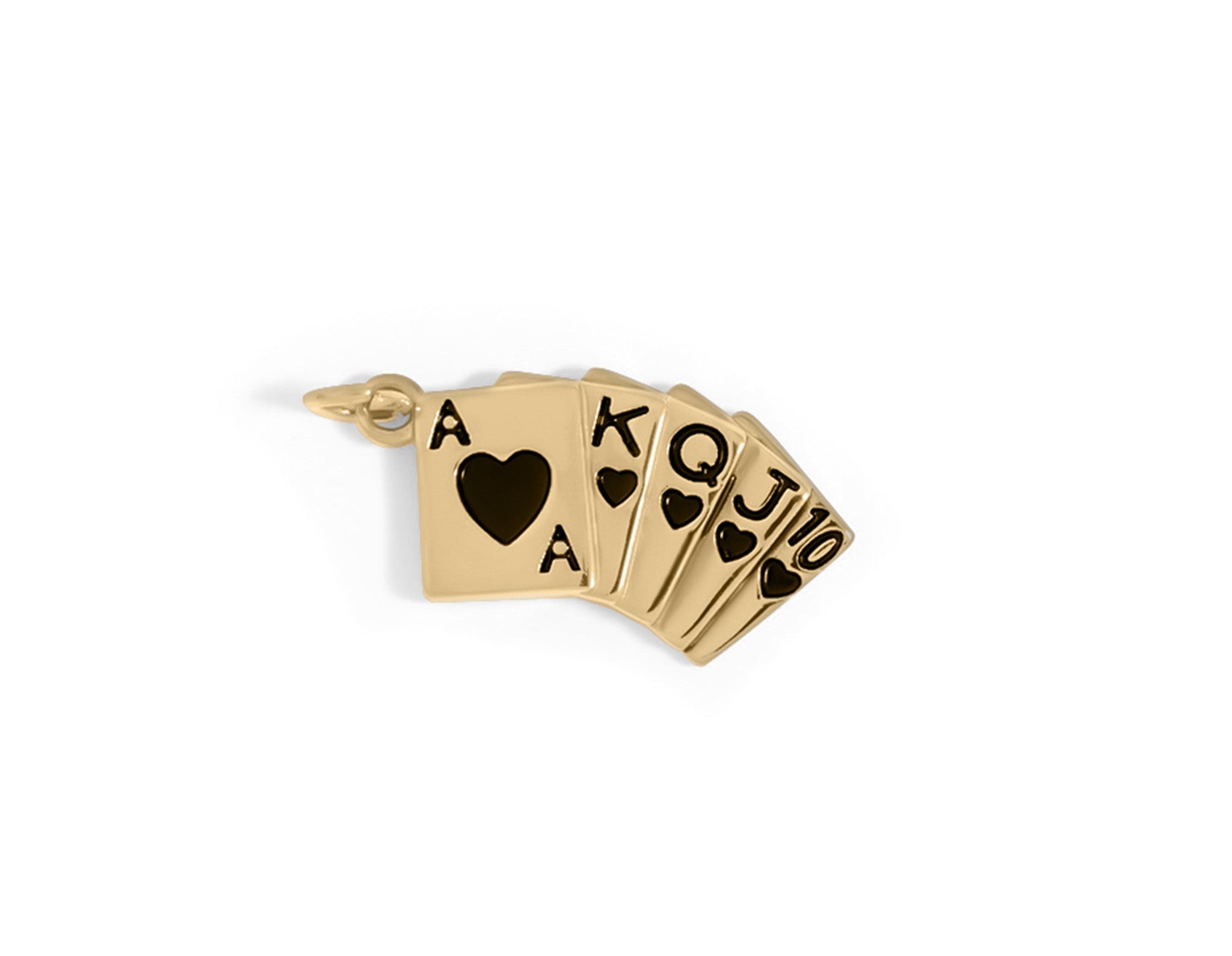Playing Cards Charm – 18K Gold PVD Stainless Steel Hypoallergenic Jewelry