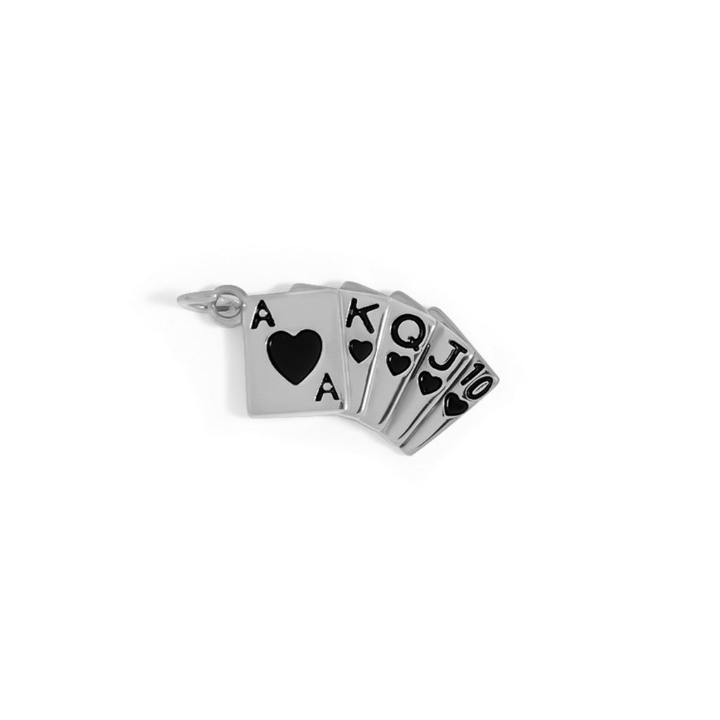 Playing Cards Charm – 18K Gold PVD Stainless Steel Hypoallergenic Jewelry
