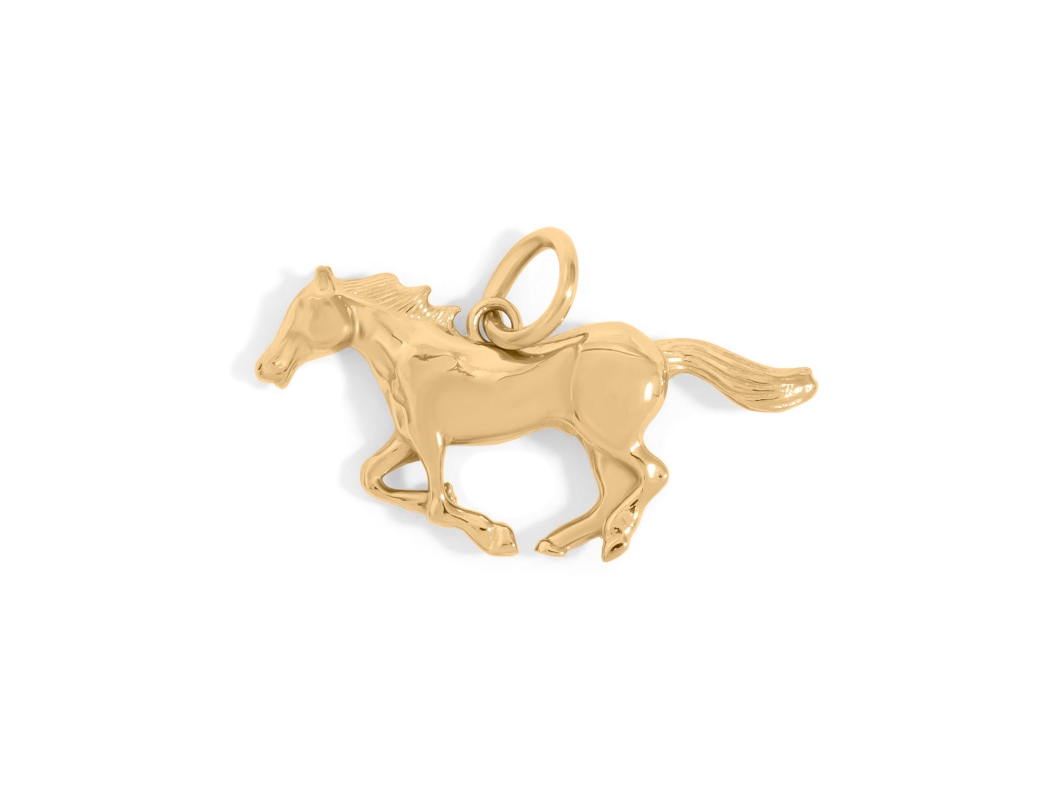 18K Gold Horse Charm – Durable Stainless Steel Charm with Gold PVD Coating