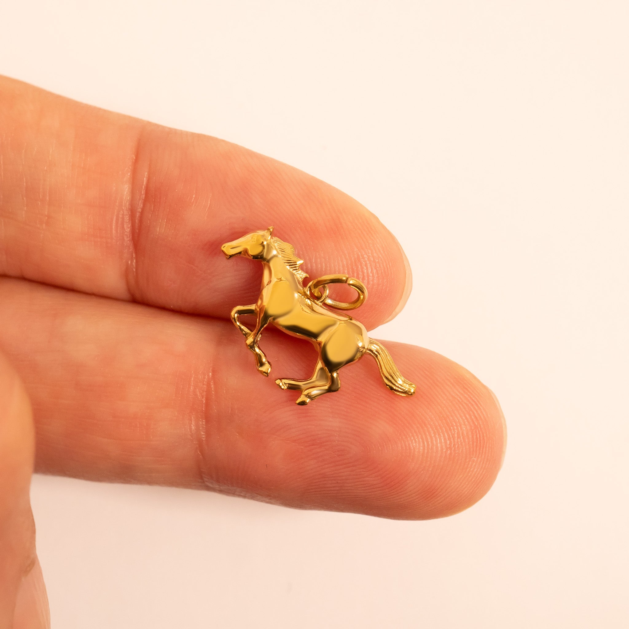 18K Gold Horse Charm – Durable Stainless Steel Charm with Gold PVD Coating