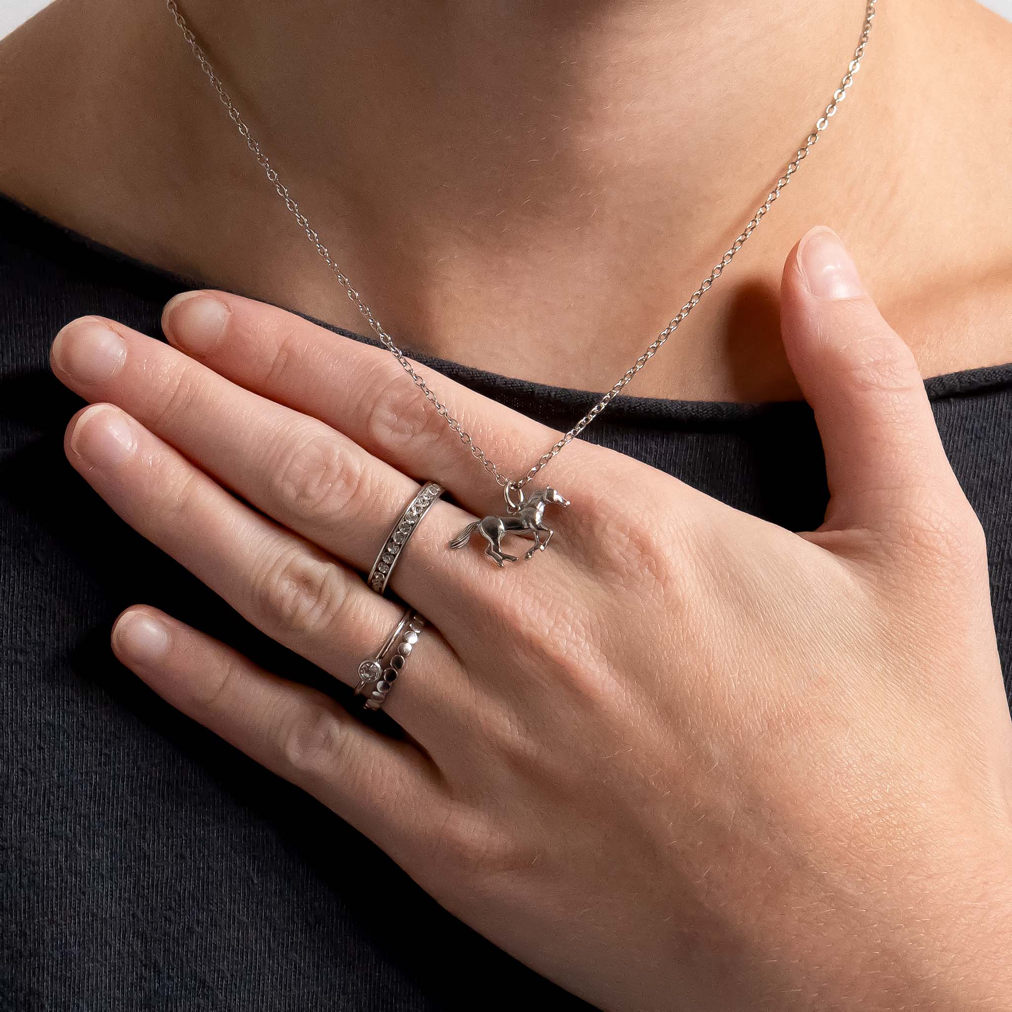 18K Gold Horse Charm – Durable Stainless Steel Charm with Gold PVD Coating