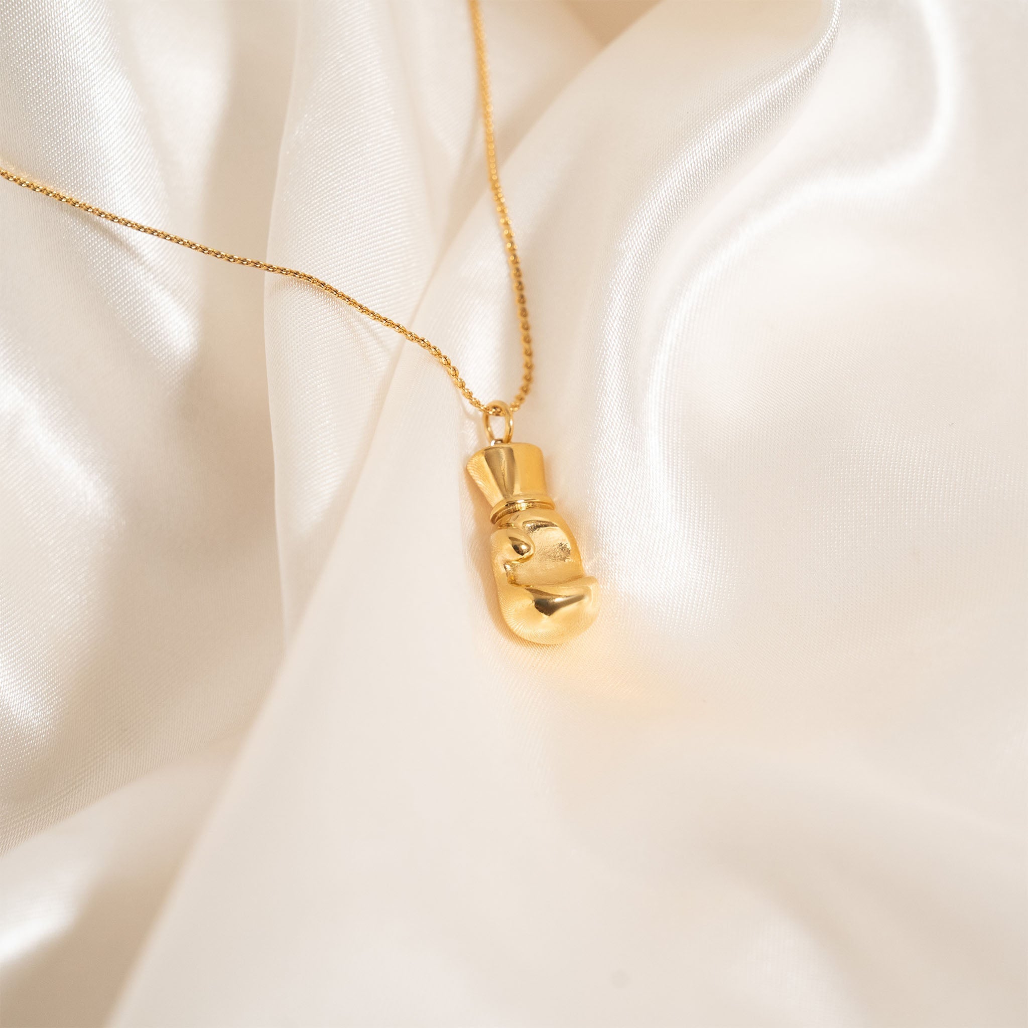 Boxing Glove Charm – 18K Gold Stainless Steel Hypoallergenic Jewelry Pendant