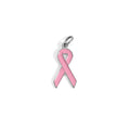 Cancer Ribbon Charm – 18K Gold Plated Stainless Steel Pink Enamel Breast Cancer Jewelry