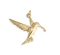 18K Gold Hummingbird Charm – Hypoallergenic Stainless Steel, Scratch Resistant Jewelry