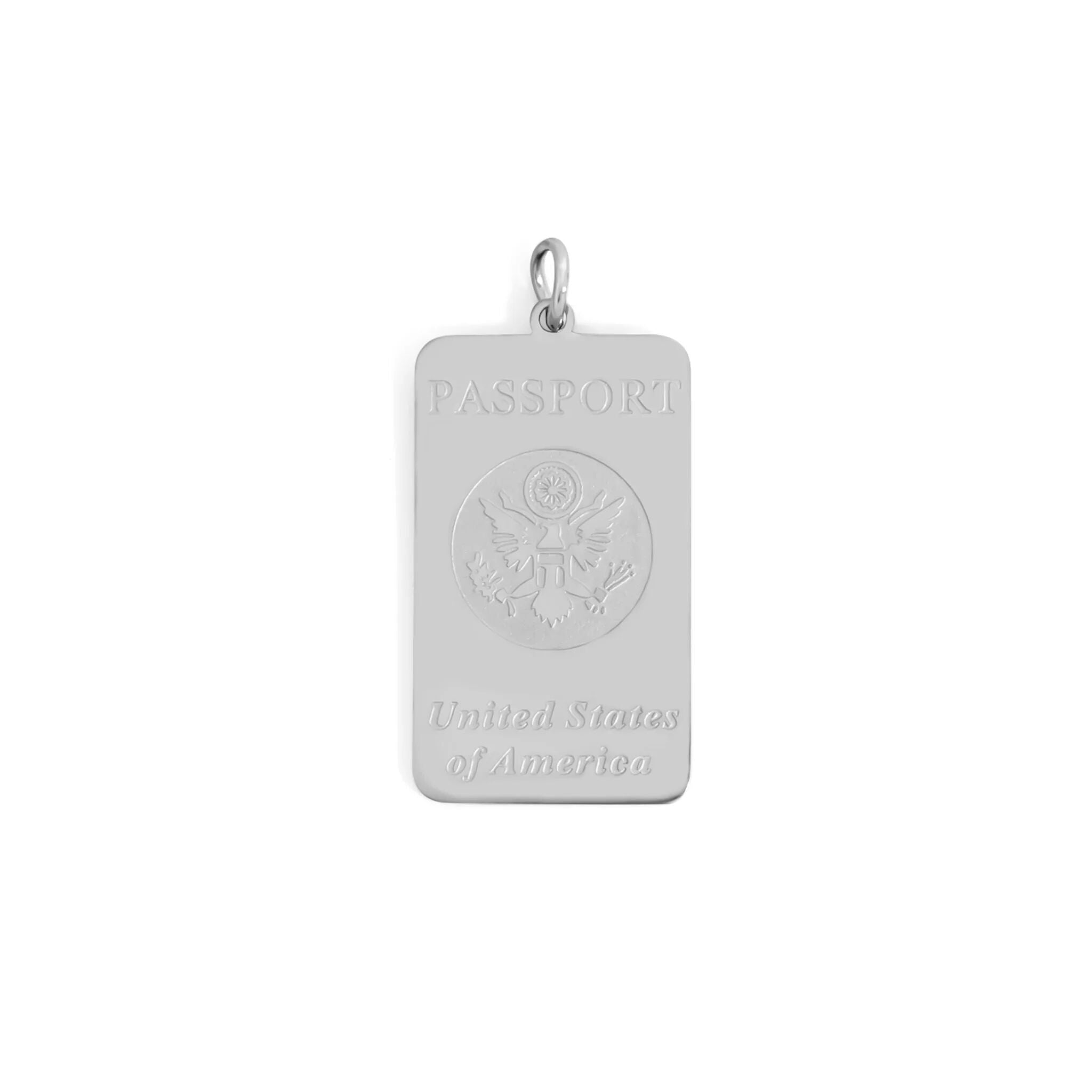 Passport Charm – Gold Plated Stainless Steel Travel Keepsake Pendant