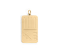 18K Gold Postcard Charm – Hypoallergenic Stainless Steel PVD Coated Jewelry