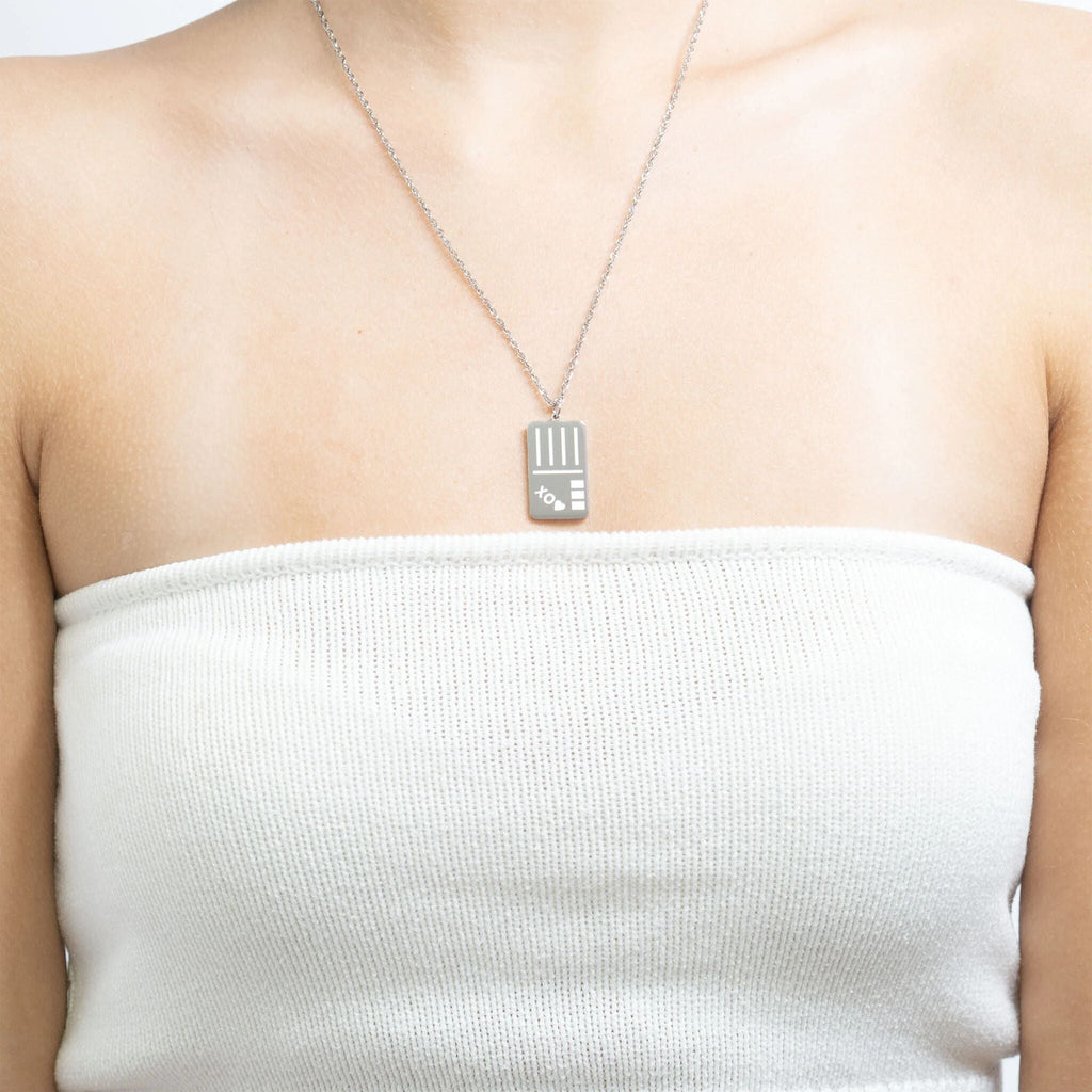 18K Gold Postcard Charm – Hypoallergenic Stainless Steel PVD Coated Jewelry