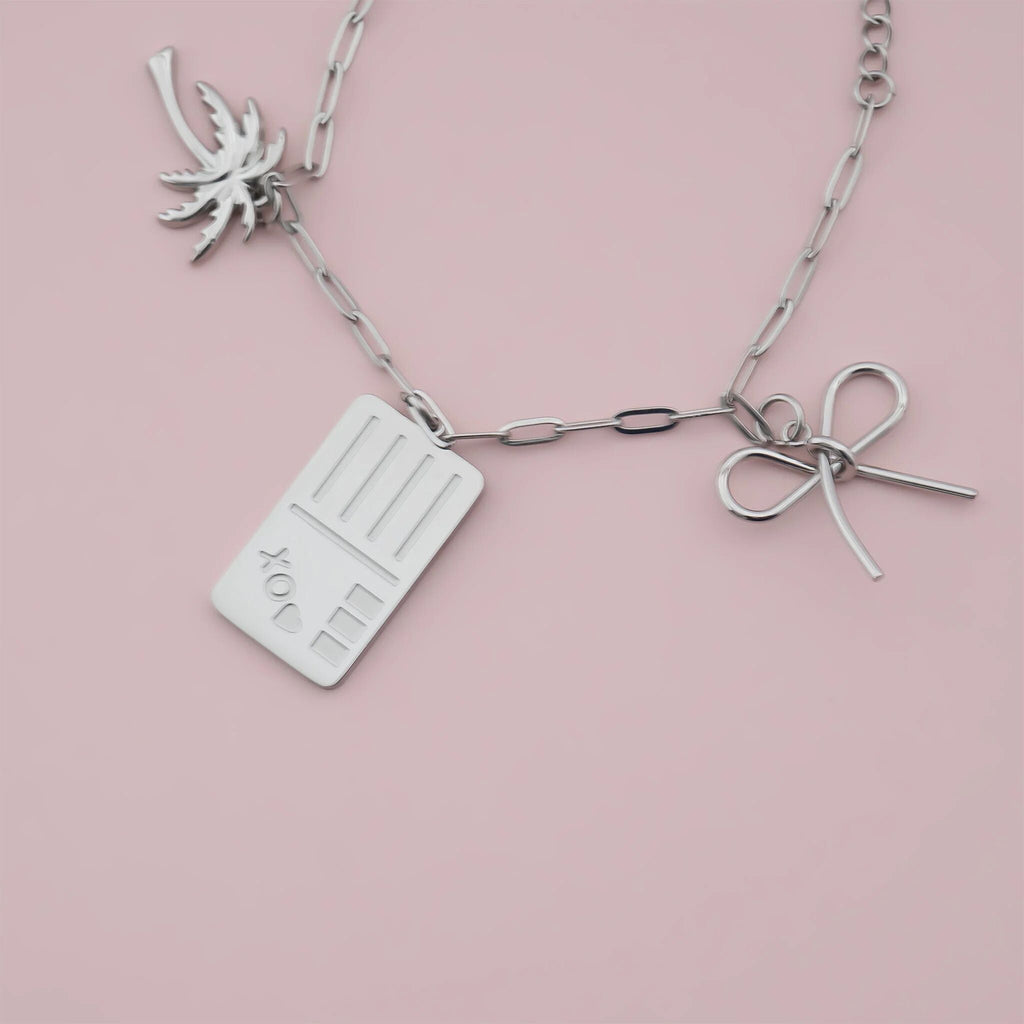 18K Gold Postcard Charm – Hypoallergenic Stainless Steel PVD Coated Jewelry
