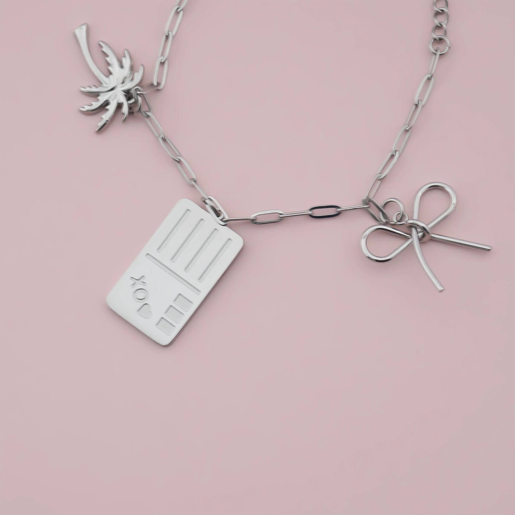 18K Gold Postcard Charm – Hypoallergenic Stainless Steel PVD Coated Jewelry