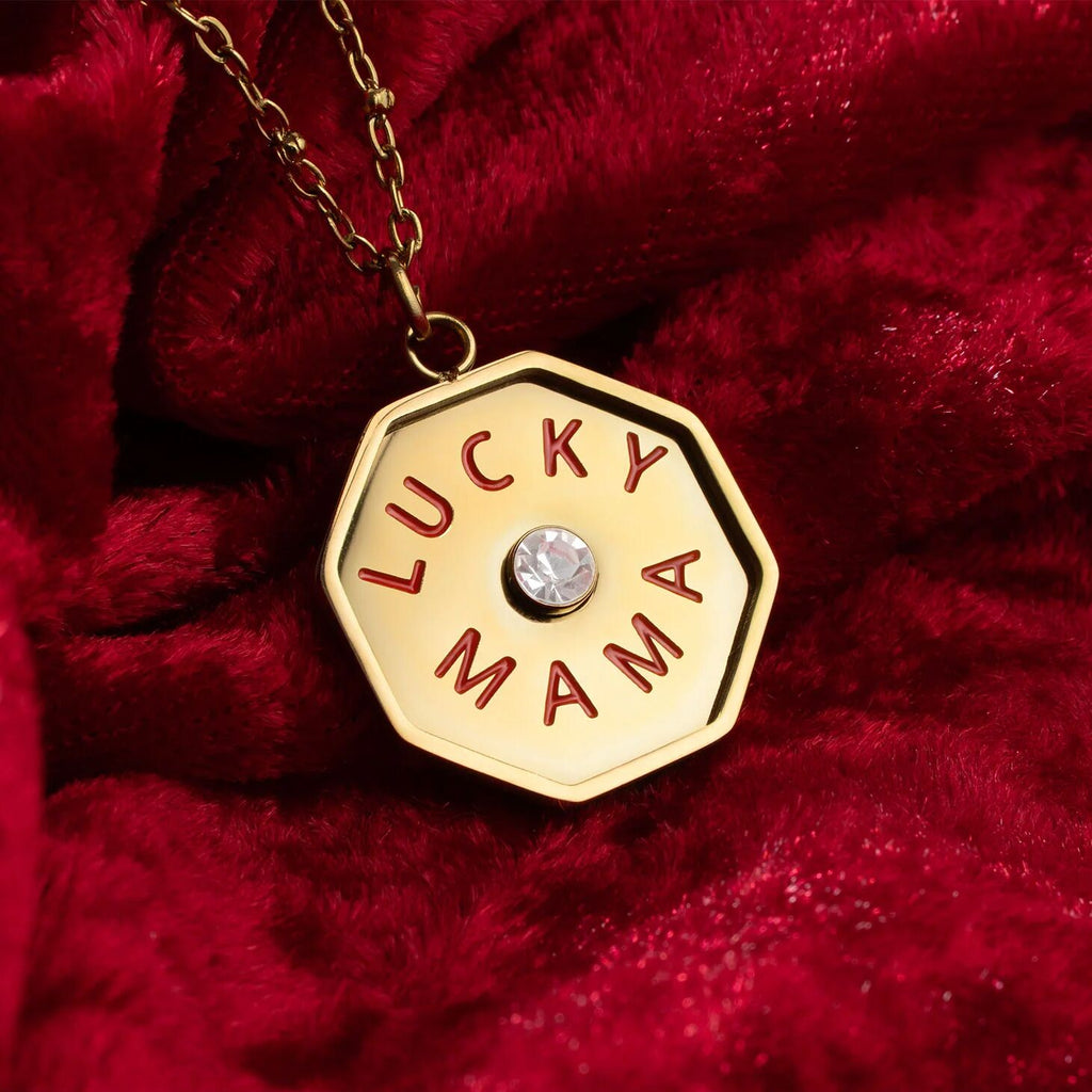 18K Gold Mama Charm – Durable Stainless Steel Lucky Pendant Gift for Mom