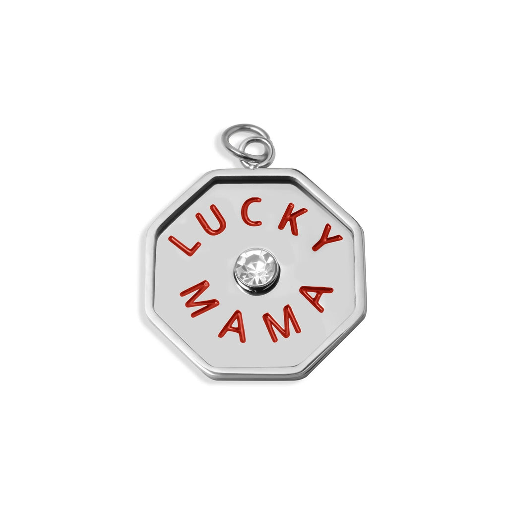 18K Gold Mama Charm – Durable Stainless Steel Lucky Pendant Gift for Mom