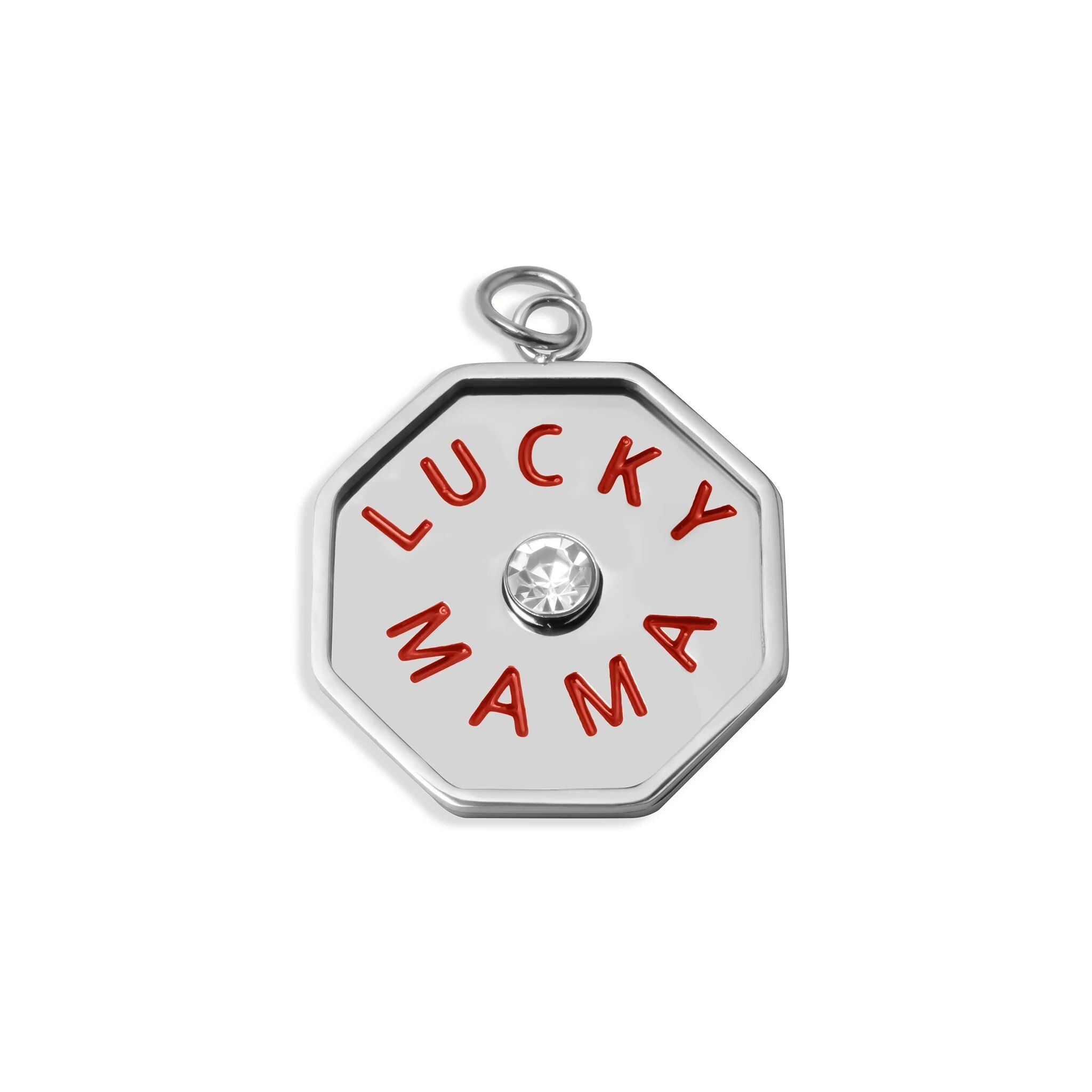18K Gold Mama Charm – Durable Stainless Steel Lucky Pendant Gift for Mom