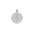 18K Gold Cross Charm – PVD Coated Stainless Steel Circle Pendant Design