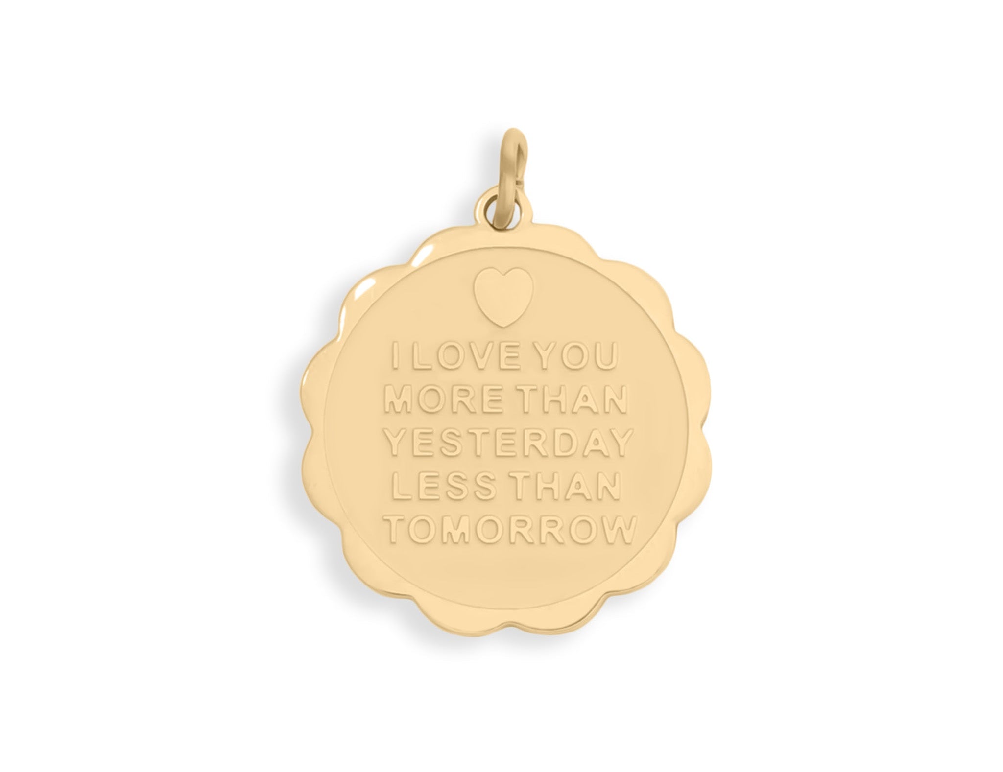 I Love You More Charm – Waterproof Gold & Stainless Steel Tarnish Resistant Pendant