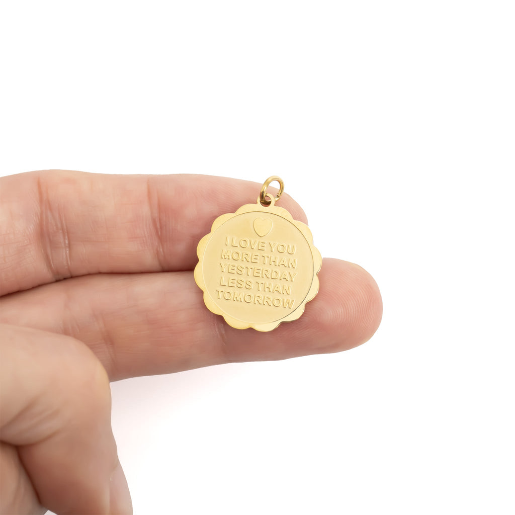 I Love You More Charm – Waterproof Gold & Stainless Steel Tarnish Resistant Pendant