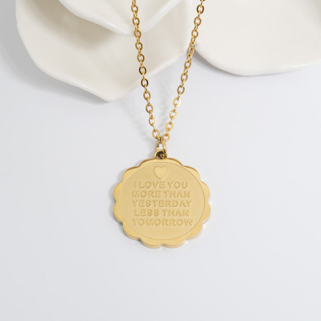 I Love You More Charm – Waterproof Gold & Stainless Steel Tarnish Resistant Pendant