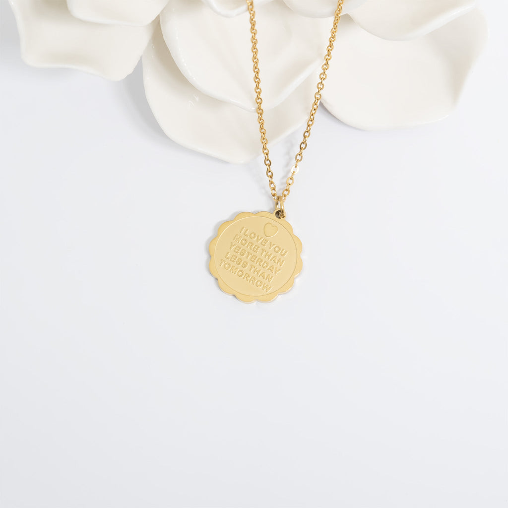 I Love You More Charm – Waterproof Gold & Stainless Steel Tarnish Resistant Pendant