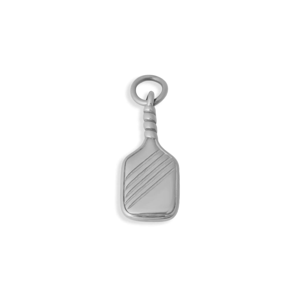 18K Gold Pickleball Charm – Stainless Steel Paddle Pendant With PVD Finish