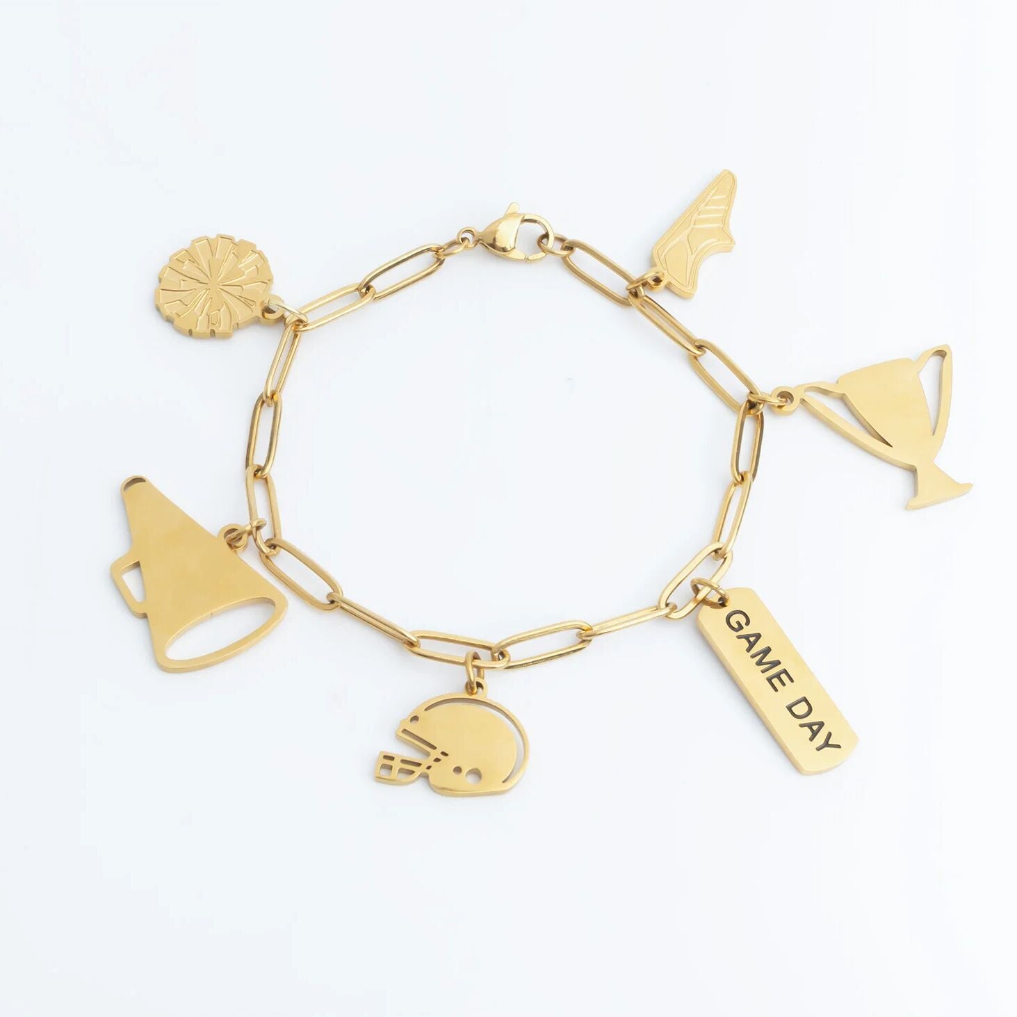 Gold Megaphone Charm - 18K Gold Jewelry Stainless Steel Statement Piece