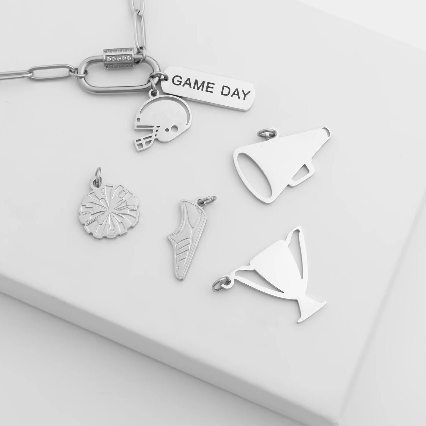 Gold Megaphone Charm - 18K Gold Jewelry Stainless Steel Statement Piece