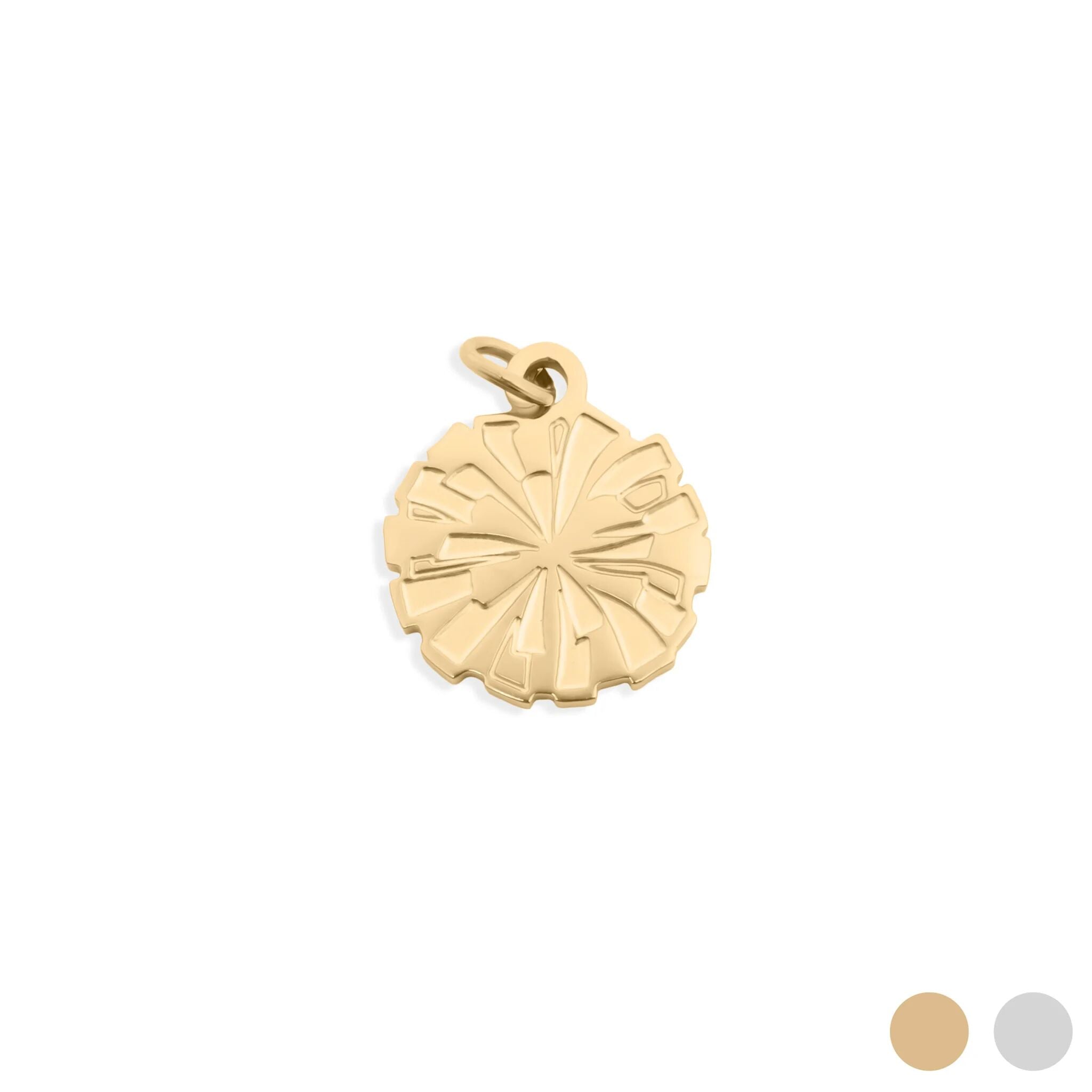 18K Gold Pom Pom Charm – Durable Stainless Steel PVD Jewelry Accessory