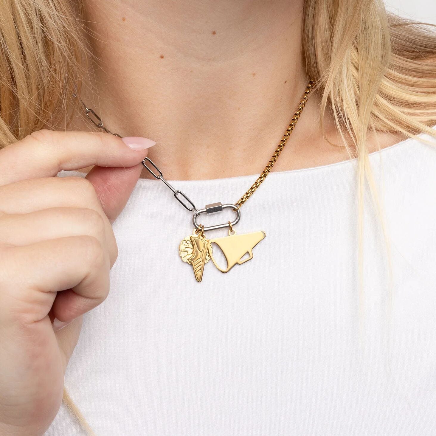 18K Gold Pom Pom Charm – Durable Stainless Steel PVD Jewelry Accessory