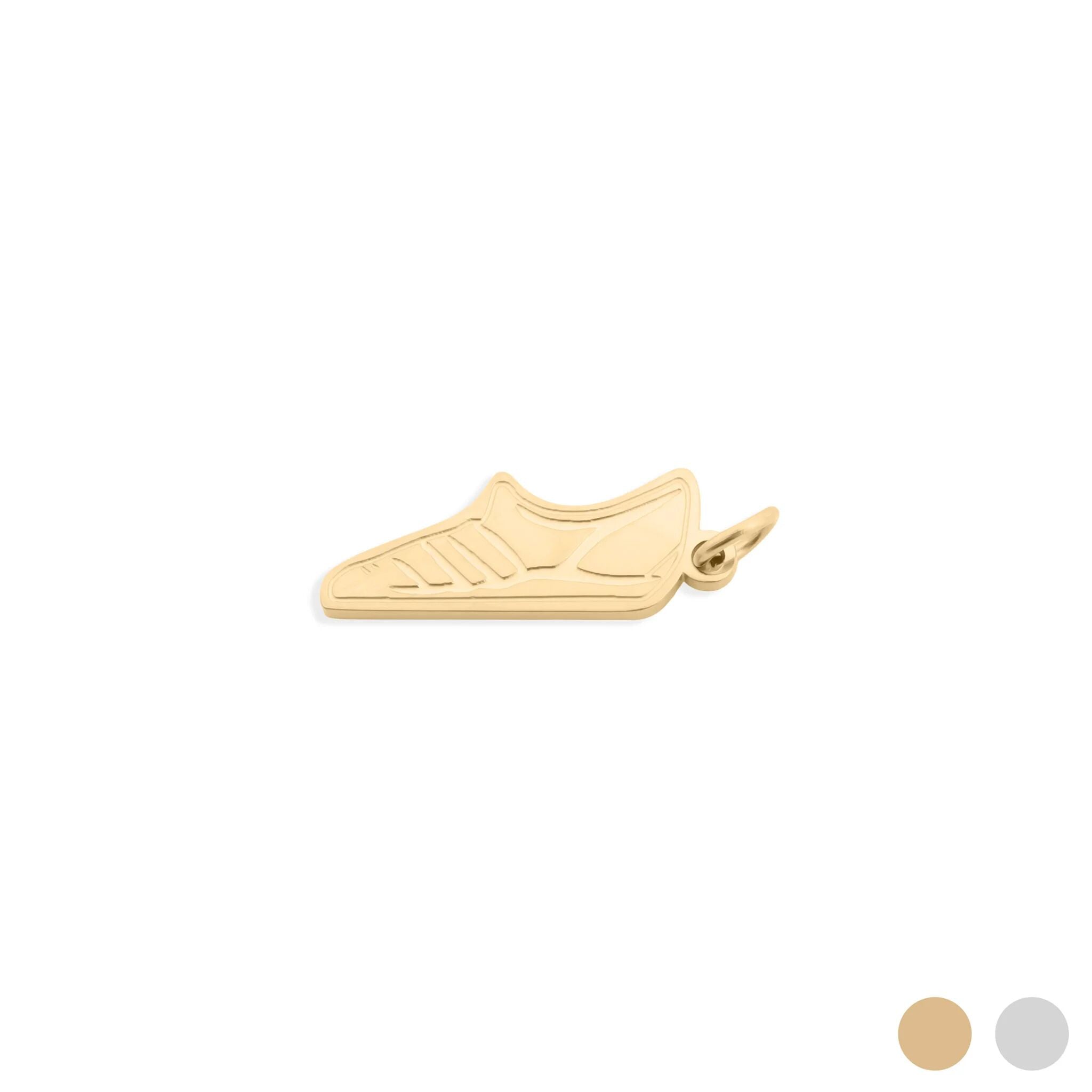 18K Gold Track Shoe Charm - Tarnish Resistant Stainless Steel Jewelry Gift