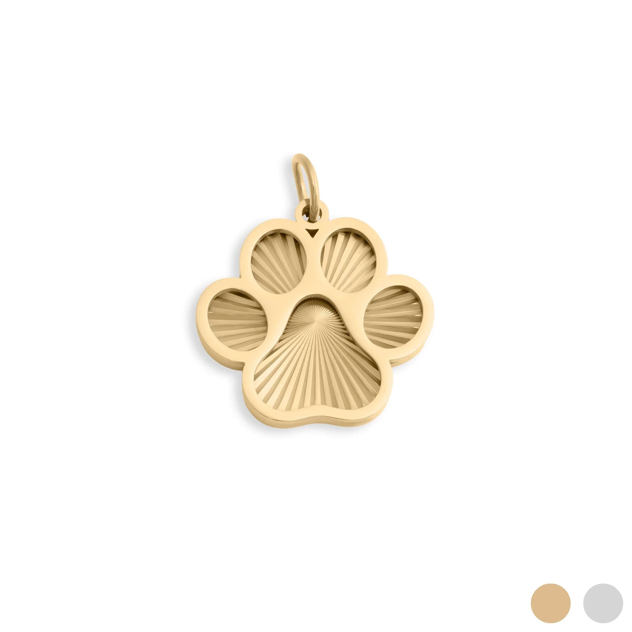 Gold Paw Print Charm – 18K Gold PVD Stainless Steel Durable Pet Jewelry