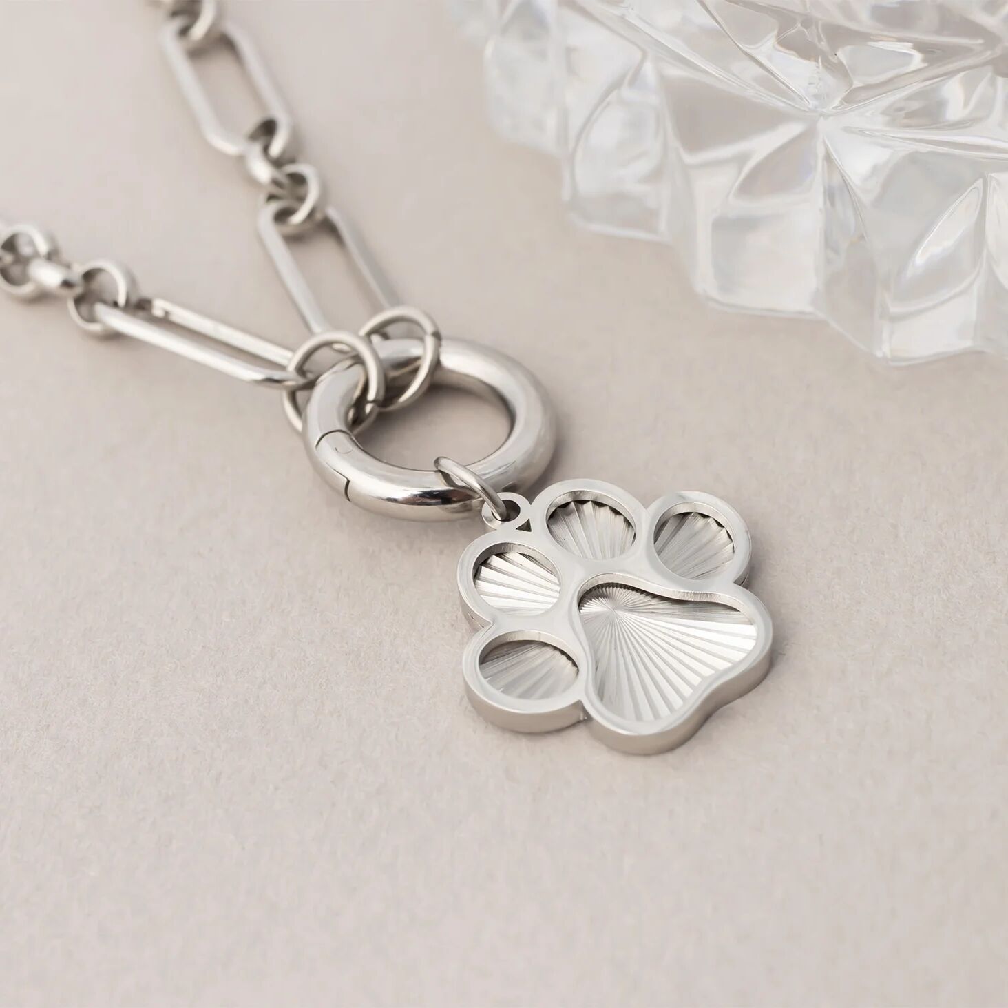 Gold Paw Print Charm – 18K Gold PVD Stainless Steel Durable Pet Jewelry