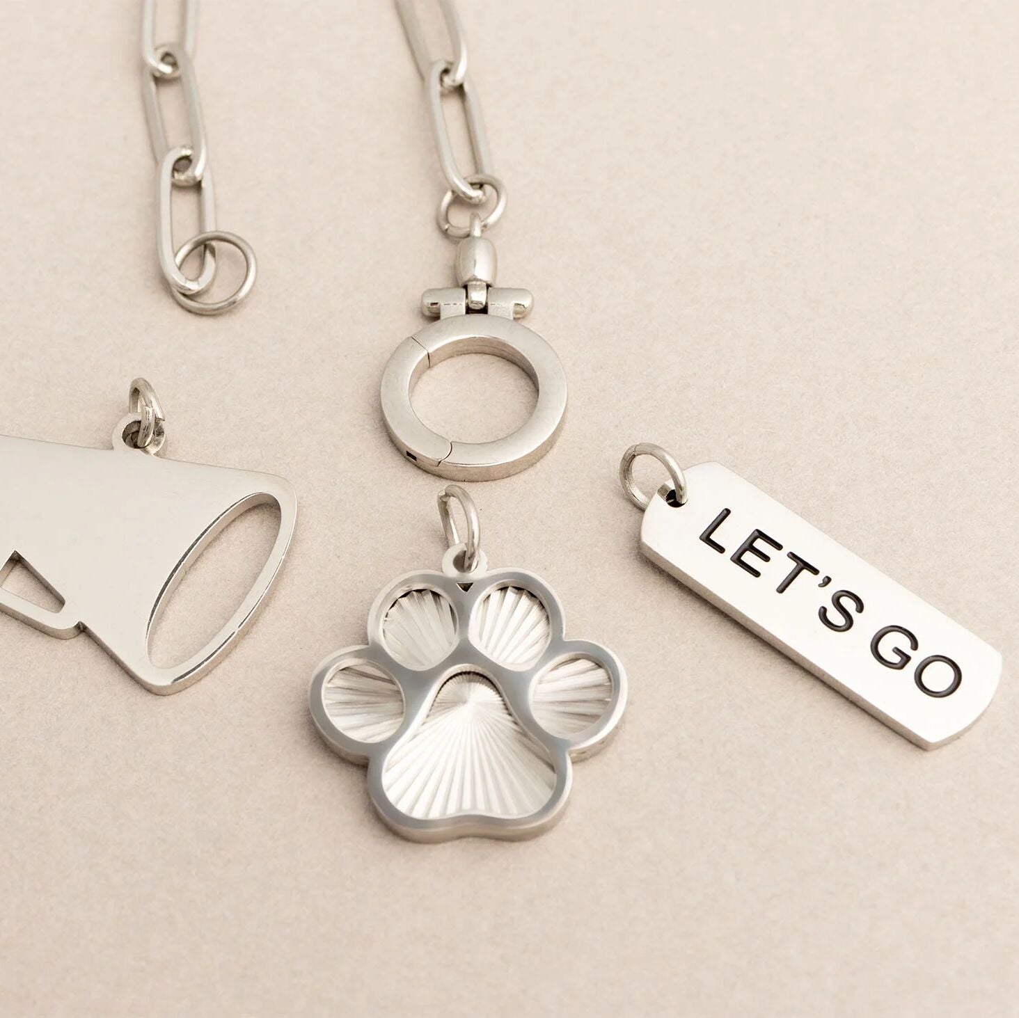 Gold Paw Print Charm – 18K Gold PVD Stainless Steel Durable Pet Jewelry