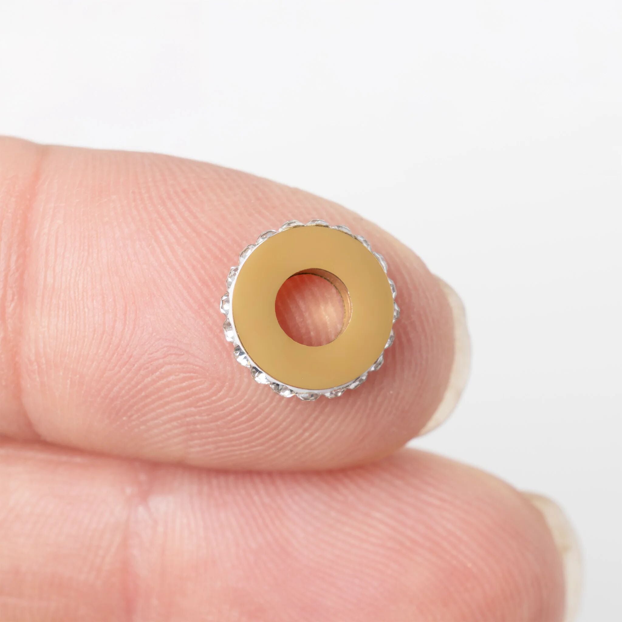 Gold Stone Spacer Bead- scale shot 